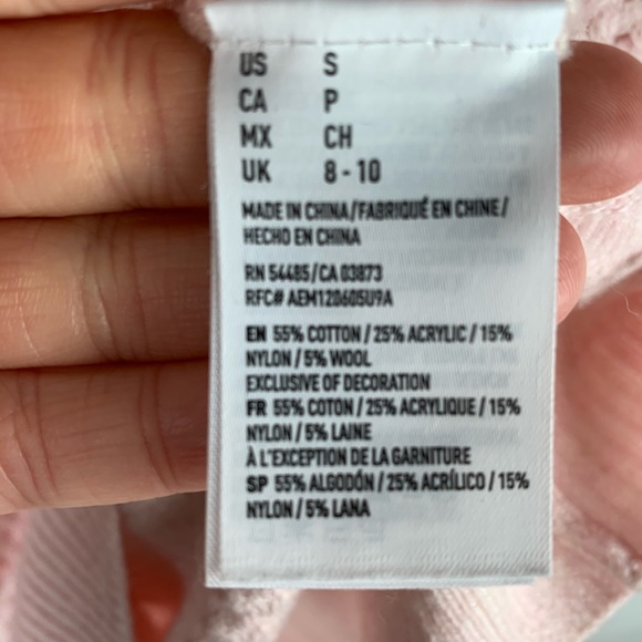 American Eagle Pink Waffle Knit Sweater Small - Picture 7 of 7